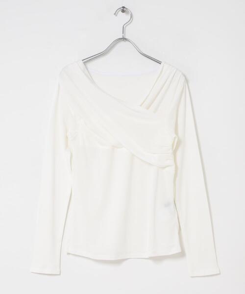 URBAN RESEARCH ROSSO WOMEN(アーバンリサーチ ロッソ)の「シルク混2WAYドレーププルオーバー(Tシャツ/カットソー・レディース・オフホワイト/ブラック/ブラウン系その他・FREE)」の14枚目の写真
