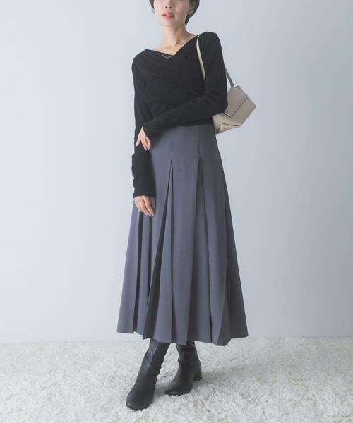 URBAN RESEARCH ROSSO WOMEN(アーバンリサーチ ロッソ)の「シルク混2WAYドレーププルオーバー(Tシャツ/カットソー・レディース・オフホワイト/ブラック/ブラウン系その他・FREE)」の19枚目の写真