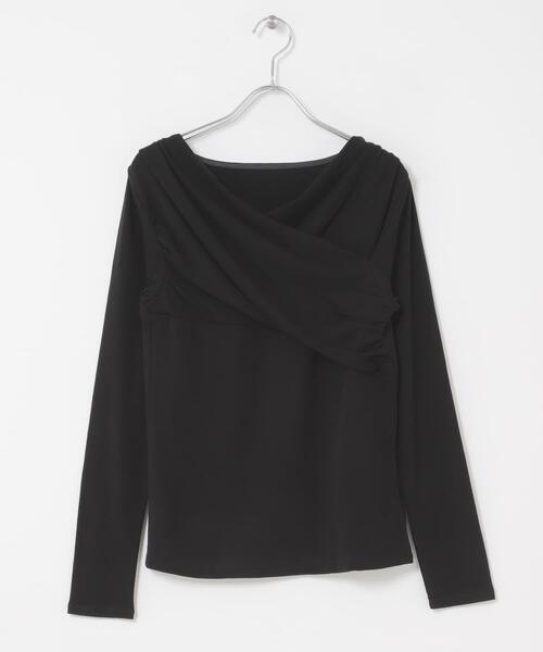 URBAN RESEARCH ROSSO WOMEN(アーバンリサーチ ロッソ)の「シルク混2WAYドレーププルオーバー(Tシャツ/カットソー・レディース・オフホワイト/ブラック/ブラウン系その他・FREE)」の21枚目の写真