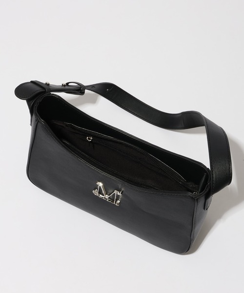 MUCENT(ムセント)の「【MUCENT/ムセント】TERIN METAL LOGO LEATHER HOBO BAG UNISEX/テリン メタル ロゴ レザー ホーボーバッグ ユニセックス(ショルダーバッグ・レディース・ブラック・FREE)」の5枚目の写真