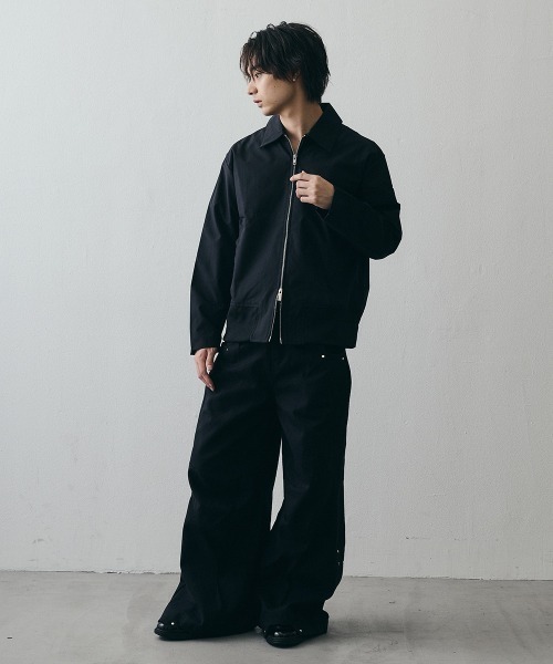 Shoowtime(ショウタイム)の「Minimal Double-Zip Compact Jacket / ミニマルダブルジップコンパクトジャケット(ブルゾン・メンズ・ブラック・X-LARGE/LARGE/MEDIUM)」の2枚目の写真