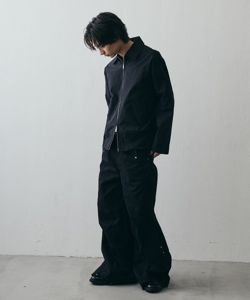 Shoowtime(ショウタイム)の「Minimal Double-Zip Compact Jacket / ミニマルダブルジップコンパクトジャケット(ブルゾン・メンズ・ブラック・X-LARGE/LARGE/MEDIUM)」の3枚目の写真