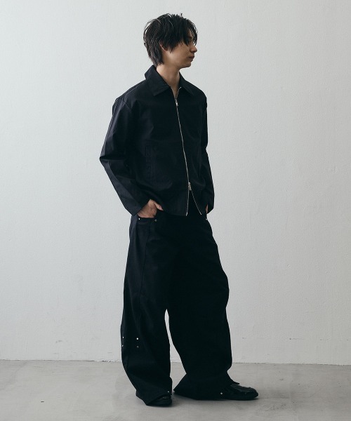 Shoowtime(ショウタイム)の「Minimal Double-Zip Compact Jacket / ミニマルダブルジップコンパクトジャケット(ブルゾン・メンズ・ブラック・X-LARGE/LARGE/MEDIUM)」の5枚目の写真