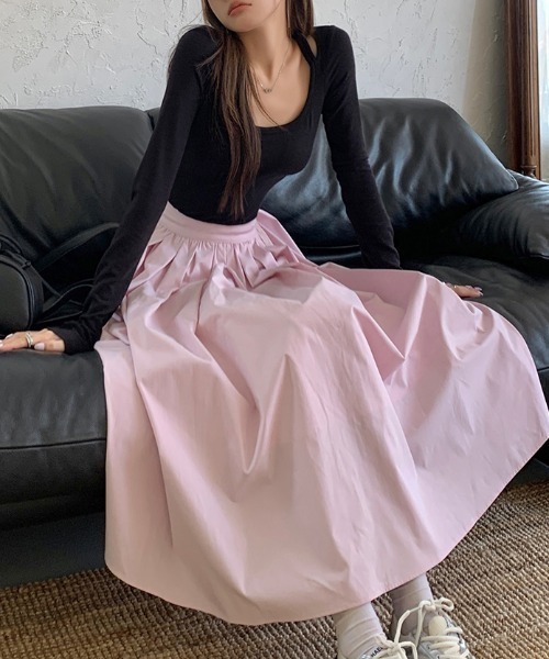 AMAJI(アマジ)の「Aライン フレアスカート(スカート・レディース・ライトピンク・MEDIUM/LARGE/X-LARGE/SMALL)」の3枚目の写真