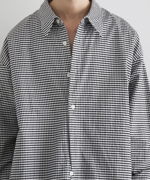 KAIKO(カイコー)の「KAIKO Regular collar shirt(シャツ/ブラウス・メンズ・ブラック/ネイビー/サックスブルー/レッド・2)」の7枚目の写真