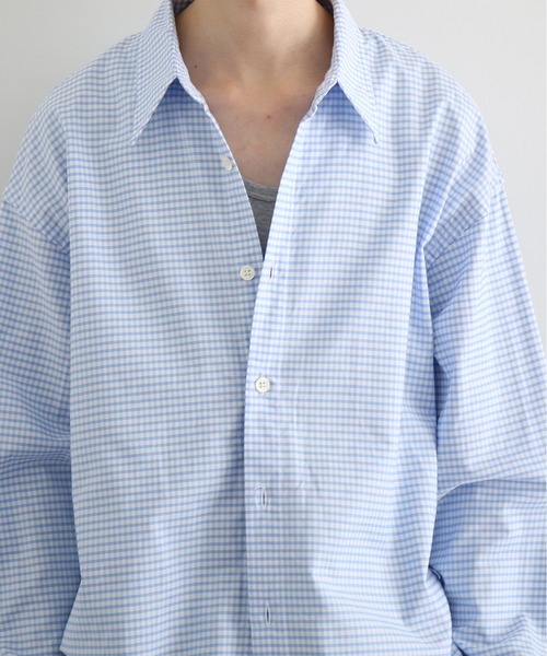 KAIKO(カイコー)の「KAIKO Regular collar shirt(シャツ/ブラウス・メンズ・ブラック/ネイビー/サックスブルー/レッド・2)」の15枚目の写真