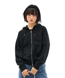 MONO LOGO HOODED ZIP-UP