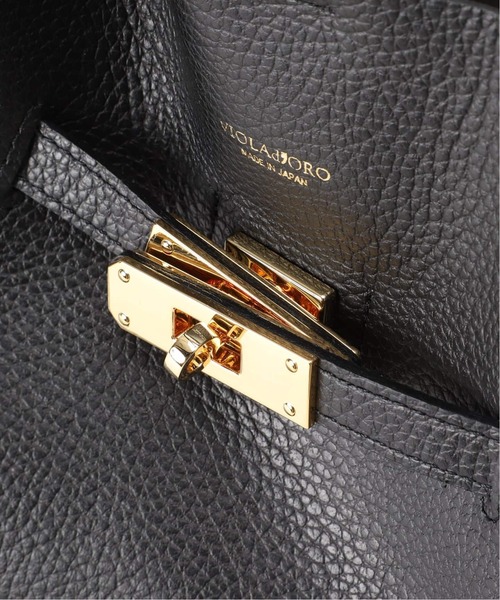 Spick & Span(スピックアンドスパン)の「《新色有り / 追加》VIOLAd’ORO イタリアンWフェイスレザートートバッグ L(トートバッグ・レディース・ブラック/グレー・FREE)」の7枚目の写真