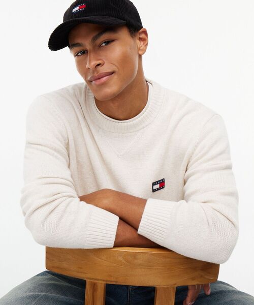 tommy jeans（トミー ジーンズ）の「ユニセックス フラッグロゴ コーデュロイ キャップ（キャップ・レディース・ブラウン/ブラック・FREE）」の2枚目の写真