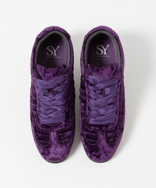 SY UNITED ARROWS(シーユナイテッドアローズ)の「<SY>ギャザーディテール スニーカー20↑(スニーカー・レディース・ライトグレー/ブラック/パープル/ダークブラウン・24.5cm/22cm/23cm/23.5cm/25cm/24cm/22.5cm)」の4枚目の写真