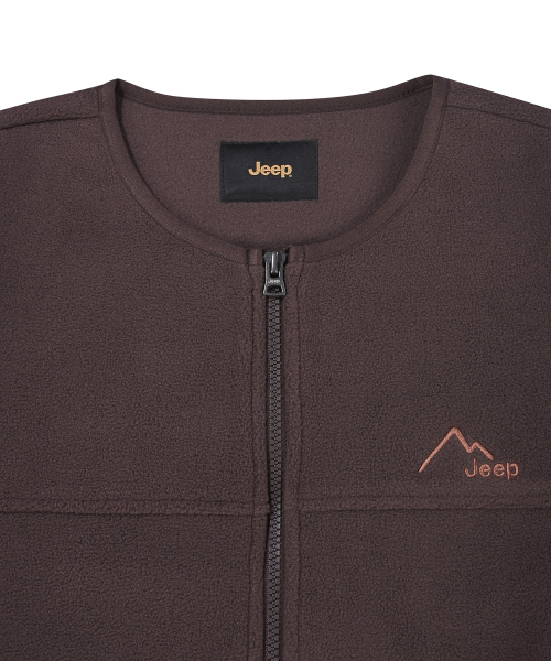 JEEP（ジープ）の「2way ピークロゴ ラウンドネック フリース D/BROWN (JR5TZU192DB)（その他アウター・レディース・その他・SMALL/MEDIUM/LARGE/X-LARGE/2XL）」の4枚目の写真