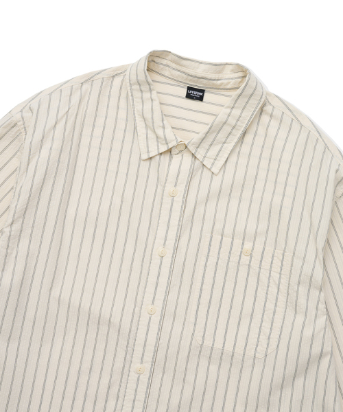 LIFE WORK（ライフワーク）の「フォーマルピンストライプシャツ（シャツ/ブラウス・メンズ・ブラック/アイボリー・MEDIUM/LARGE）」の4枚目の写真