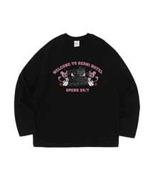 ペットハウス グラフィック ロングスリーブTシャツ (ブラック)