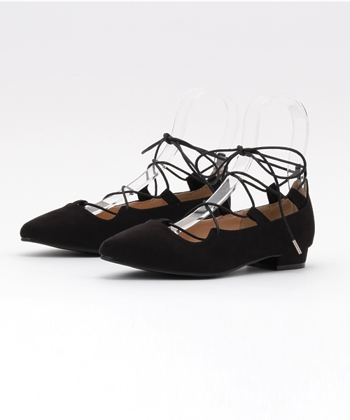 Chico（チコ）の「【再生産決定】レースアップフラットシューズ（サンダル・レディース・ブラック/ピンクベージュ・L/M/S）」の9枚目の写真