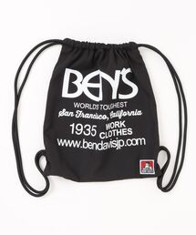 【BEN DAVIS/ベンデイビス】【A4サイズが余裕をもって収納可能】プリントナップサック リュック 巾着 プリントバッグ フェス 軽量 サブバッグ 通学 部活 ユニセックス