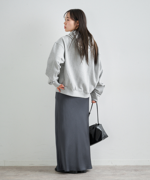 U by SPICK&SPAN(ユーバイスピックアンドスパン)の「《 追加 》 LOW CLASSIC Lc LOW SOFT SWEAT ZIP-UP HOODIE(パーカー・レディース・ブラック系その他/チャコールグレー・MEDIUM)」の12枚目の写真