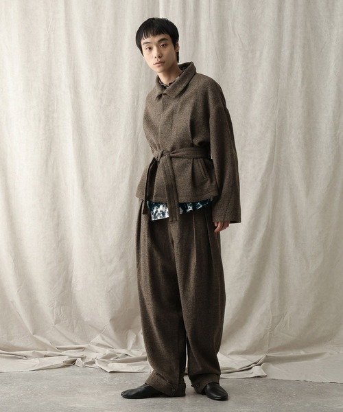 HARE(ハレ)の「【NARRIL】ORIGATA-STYLE Stand Blouson(ブルゾン・メンズ・ブラウン/ブラック・SMALL/MEDIUM)」の3枚目の写真
