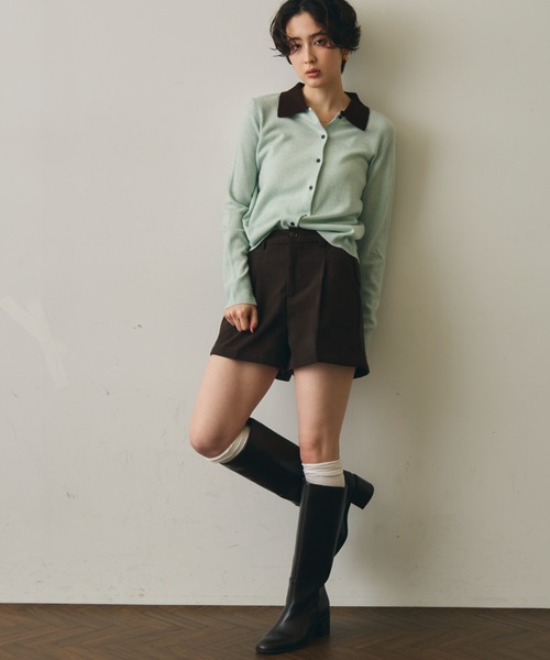 Trish(トリッシュ)の「細コールショートパンツ(その他パンツ・レディース・キャメル/ブラウン/アイボリー・MEDIUM/SMALL)」の2枚目の写真