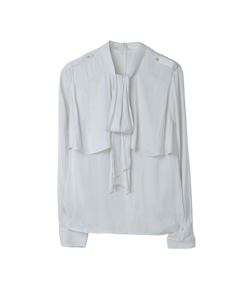Her lip to(ハーリップトゥー)の「Tiered Frill Bow Blouse(Tシャツ/カットソー・レディース・ライトグレー/ホワイト系・S/M)」の2枚目の写真