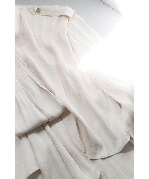 Her lip to(ハーリップトゥー)の「Tiered Frill Bow Blouse(Tシャツ/カットソー・レディース・ライトグレー/ホワイト系・S/M)」の9枚目の写真