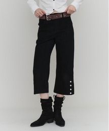 Side Snap Flare Capri Pants / サイドスナップフレアカプリパンツ