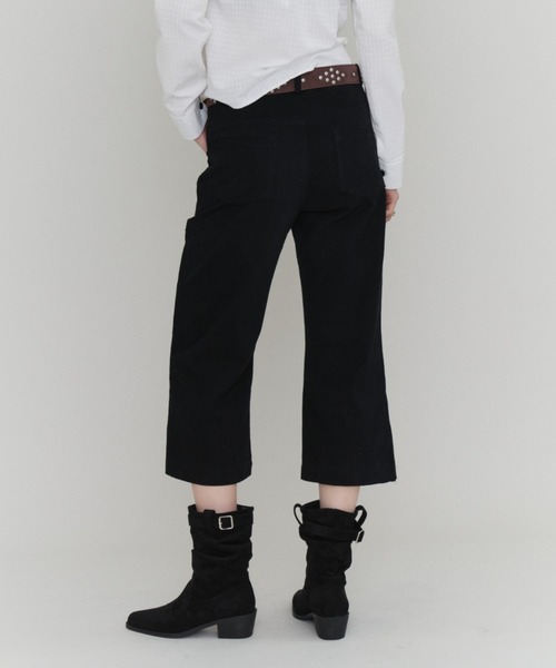 Rohwel(ローウェル)の「Side Snap Flare Capri Pants / サイドスナップフレアカプリパンツ(その他パンツ・レディース・カーキ/ブラック・FREE)」の3枚目の写真