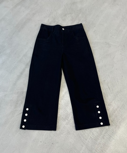 Rohwel(ローウェル)の「Side Snap Flare Capri Pants / サイドスナップフレアカプリパンツ(その他パンツ・レディース・カーキ/ブラック・FREE)」の12枚目の写真