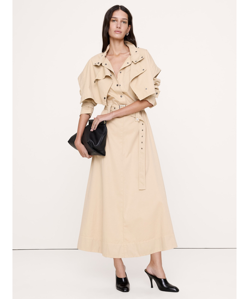 Banana Republic(バナナリパブリック)の「コットンツイル ユーティリティ トレンチドレス(ワンピース・レディース・アイボリー・L/M/S/XS)」の1枚目の写真