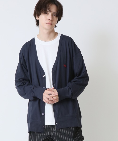 POLOCHAMPS(ポロチャンプス)の「POLOCHAMPS ポロチャンプス メンズ コットンカーディガン ワンポイント刺繍ロゴ(カーディガン/ボレロ・メンズ・チャコール/ネイビー/ブラック/杢グレー・L/M)」の1枚目の写真