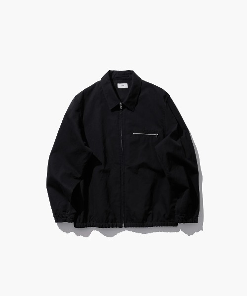 ATON（エイトン）の「【ATON/エイトン】COTTON GABARDINE | HARRINGTON JACKET（ブルゾン・メンズ・ブラック/グレー・4/2）」の2枚目の写真