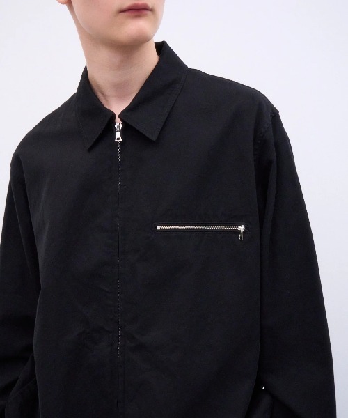 ATON（エイトン）の「【ATON/エイトン】COTTON GABARDINE | HARRINGTON JACKET（ブルゾン・メンズ・ブラック/グレー・4/2）」の6枚目の写真