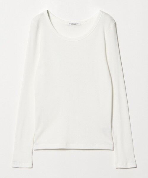 BEAUTY&YOUTH UNITED ARROWS(ビューティーアンドユースユナイテッドアローズ)の「コットンリブ クルーネック ロングスリーブ(Tシャツ/カットソー・レディース・ブラック/ブラウン系/オフホワイト・FREE)」の1枚目の写真