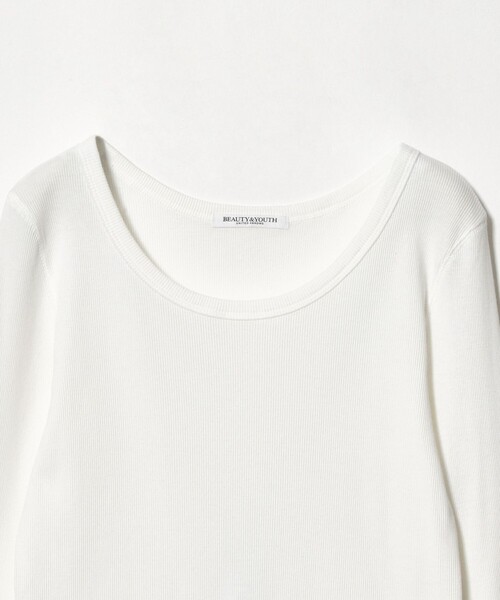 BEAUTY&YOUTH UNITED ARROWS(ビューティーアンドユースユナイテッドアローズ)の「コットンリブ クルーネック ロングスリーブ(Tシャツ/カットソー・レディース・ブラック/ブラウン系/オフホワイト・FREE)」の8枚目の写真