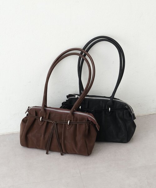 mystic（ミスティック）の「ドロストリボンBAG（トートバッグ・レディース・ブラウン/ブラック・ONE SIZE）」の6枚目の写真