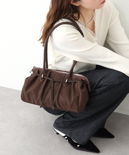 mystic（ミスティック）の「ドロストリボンBAG（トートバッグ・レディース・ブラウン/ブラック・ONE SIZE）」の8枚目の写真