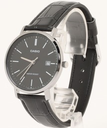 CASIO カシオ / コンケーブダイヤル 40mm レザーバンド アナログ腕時計 ラウンドフェイス //// MTP レザーシリーズ