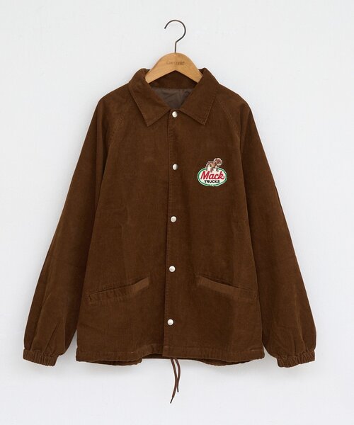 CIAOPANIC(チャオパニック)の「【MACK TRUCKS/マック トラックス】【別注】CORDUROY COACHERS JACKET(ブルゾン・メンズ・ブラウン/チャコールグレー・FREE)」の2枚目の写真