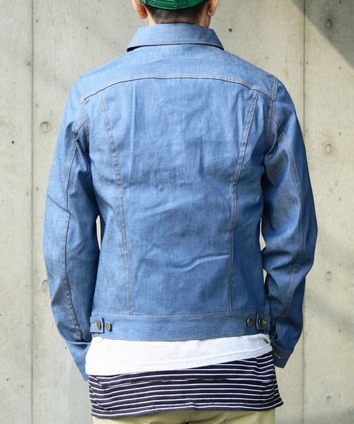 BEN DAVIS/PROJECT LINE（ベンデイビスプロジェクトライン）の「BAKER DENIM JACKET (MADE IN JAPAN)（デニムジャケット・メンズ・インディゴブルー/ライトインディゴブルー・LARGE/MEDIUM）」の6枚目の写真