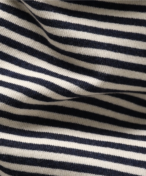 Denime（ドゥニーム）の「URAKE BORDER TEE/裏毛ボーダーT（Tシャツ/カットソー・メンズ・ホワイト系その他/レッド系その他/グレー系その他・X-LARGE/MEDIUM/LARGE）」の8枚目の写真