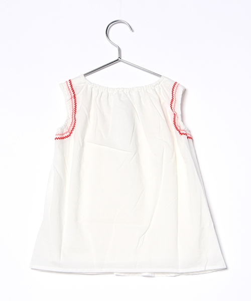 GLOBAL WORK(グローバルワーク)の「【キッズ】ハナシシュウプルオーバーノースリーブ/724018(シャツ/ブラウス・キッズ・ホワイト/その他1/ライトピンク・SMALL/X-LARGE/MEDIUM/LARGE)」の5枚目の写真