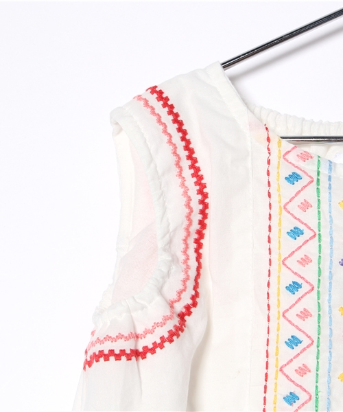 GLOBAL WORK(グローバルワーク)の「【キッズ】ハナシシュウプルオーバーノースリーブ/724018(シャツ/ブラウス・キッズ・ホワイト/その他1/ライトピンク・SMALL/X-LARGE/MEDIUM/LARGE)」の7枚目の写真