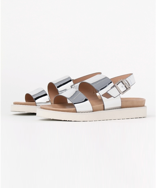 MOUSSY（マウジー）の「2BELT SANDALS（サンダル・レディース・ブラック/シルバー/ベージュ/ホワイト・MEDIUM/LARGE/SMALL）」の4枚目の写真