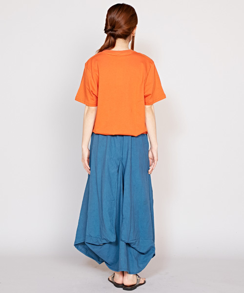 チャイハネ(チャイハネ)の「【チャイハネ】yul 無地シンプル変形スカート(スカート・レディース・ブラック/カーキ/ブルー/ナチュラル・FREE)」の13枚目の写真