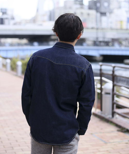 Denime（ドゥニーム）の「デニムウェスタンシャツ（シャツ/ブラウス・メンズ・ライトインディゴブルー/ダークインディゴブルー・SMALL/MEDIUM/X-LARGE/LARGE）」の10枚目の写真