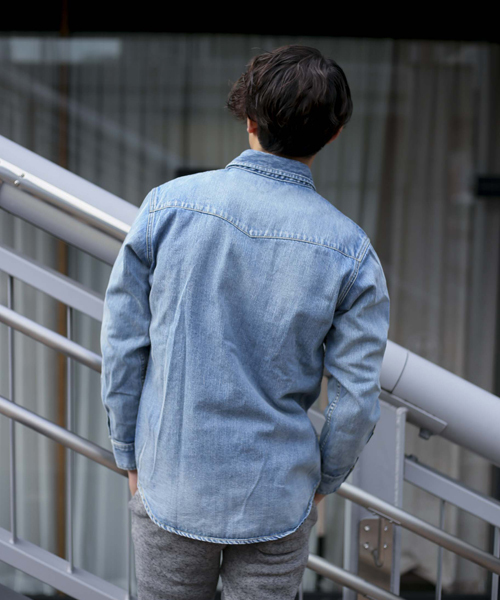 Denime（ドゥニーム）の「デニムウェスタンシャツ（シャツ/ブラウス・メンズ・ライトインディゴブルー/ダークインディゴブルー・SMALL/MEDIUM/X-LARGE/LARGE）」の12枚目の写真