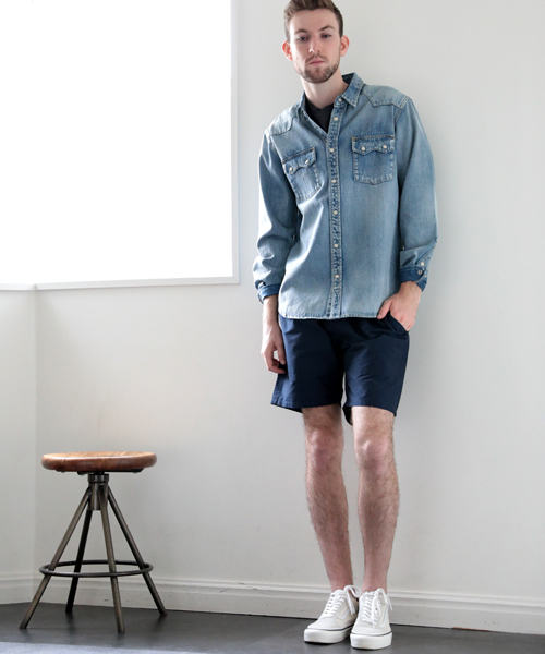 Denime（ドゥニーム）の「デニムウェスタンシャツ（シャツ/ブラウス・メンズ・ライトインディゴブルー/ダークインディゴブルー・SMALL/MEDIUM/X-LARGE/LARGE）」の21枚目の写真