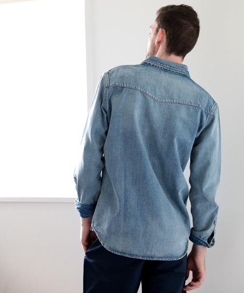 Denime（ドゥニーム）の「デニムウェスタンシャツ（シャツ/ブラウス・メンズ・ライトインディゴブルー/ダークインディゴブルー・SMALL/MEDIUM/X-LARGE/LARGE）」の19枚目の写真