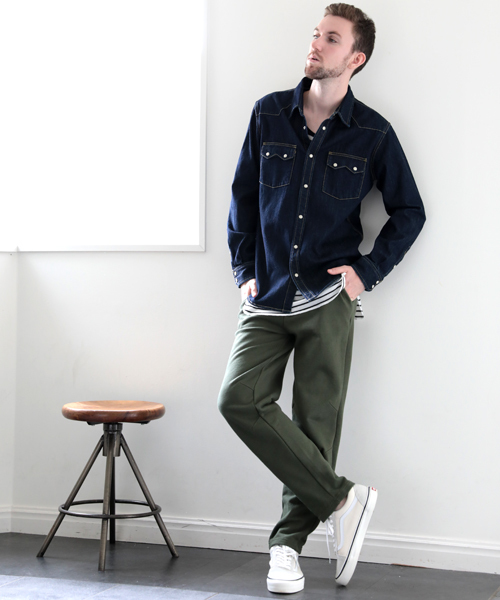 Denime（ドゥニーム）の「デニムウェスタンシャツ（シャツ/ブラウス・メンズ・ライトインディゴブルー/ダークインディゴブルー・SMALL/MEDIUM/X-LARGE/LARGE）」の17枚目の写真