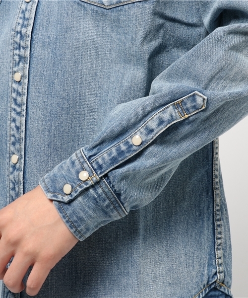 Denime（ドゥニーム）の「デニムウェスタンシャツ（シャツ/ブラウス・メンズ・ライトインディゴブルー/ダークインディゴブルー・SMALL/MEDIUM/X-LARGE/LARGE）」の6枚目の写真