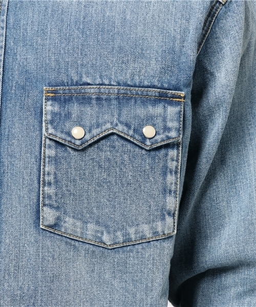 Denime（ドゥニーム）の「デニムウェスタンシャツ（シャツ/ブラウス・メンズ・ライトインディゴブルー/ダークインディゴブルー・SMALL/MEDIUM/X-LARGE/LARGE）」の8枚目の写真